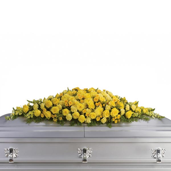 GOLDEN GARDEN CASKET SPRAY