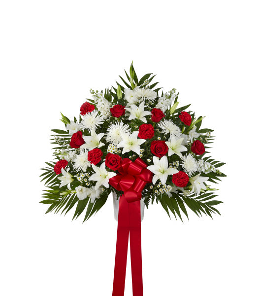 HEARTFELT SYMPATHY URN IN RED