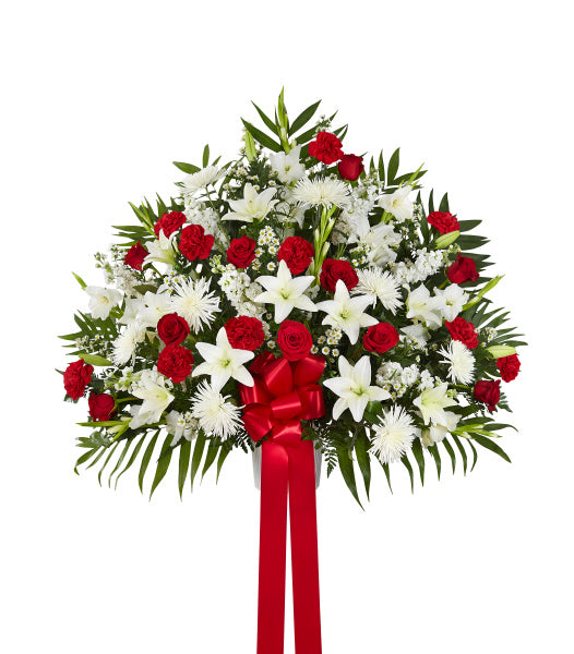 HEARTFELT SYMPATHY URN IN RED